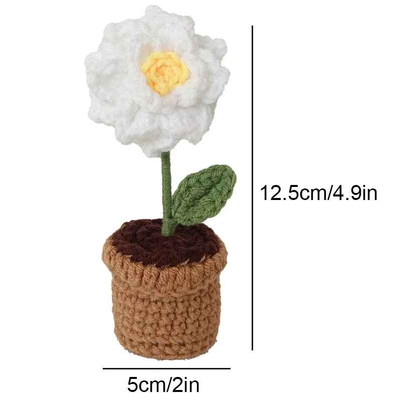 Cute Handcrafted Mini Crochet Potted Plant Decor