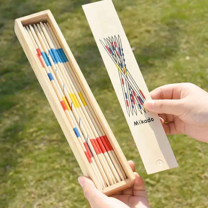 Classic Wooden Pick Up Sticks Game