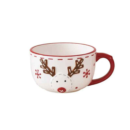 Christmas Elk Ceramic Cup