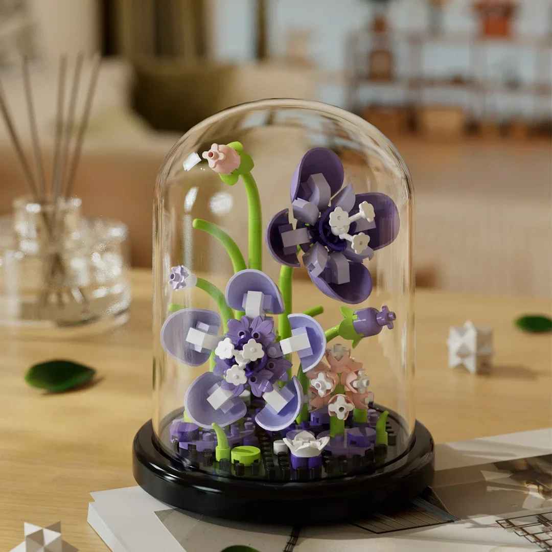 Eternal Flower Bouquet Building Blocks – Creative Home Decoration Toy for Kids Birthday Gift