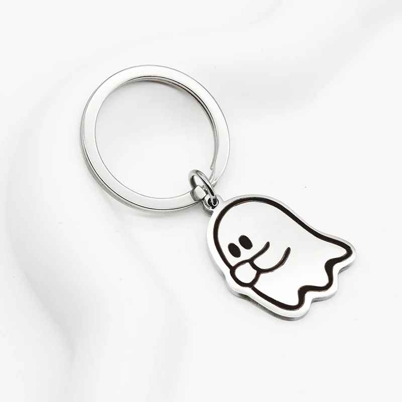 1pc Cute Cartoon Ghost Couple Keychain