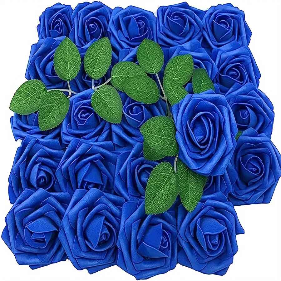 25pcs Artificial Rose Flowers with Stem