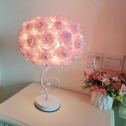 Sweet Rose Heart Crystal Bedside Night Light