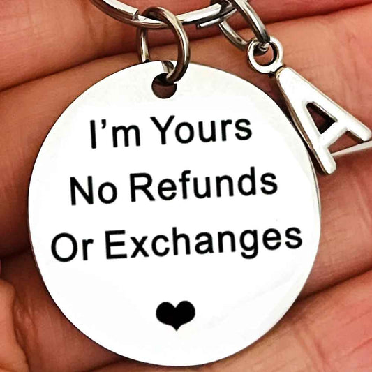 A-Z Initial Letter Funny "I'm Yours" Keychain