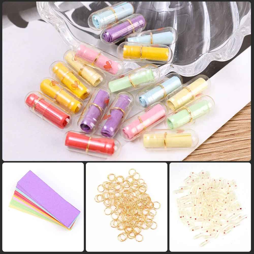 500/100Pcs Mini Message Capsule in Bottle – Love Message Wish Bottle for Party, Valentine’s Day Gift