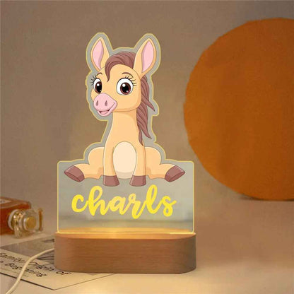 Personalized Children Animal Night Acrylic Lamp