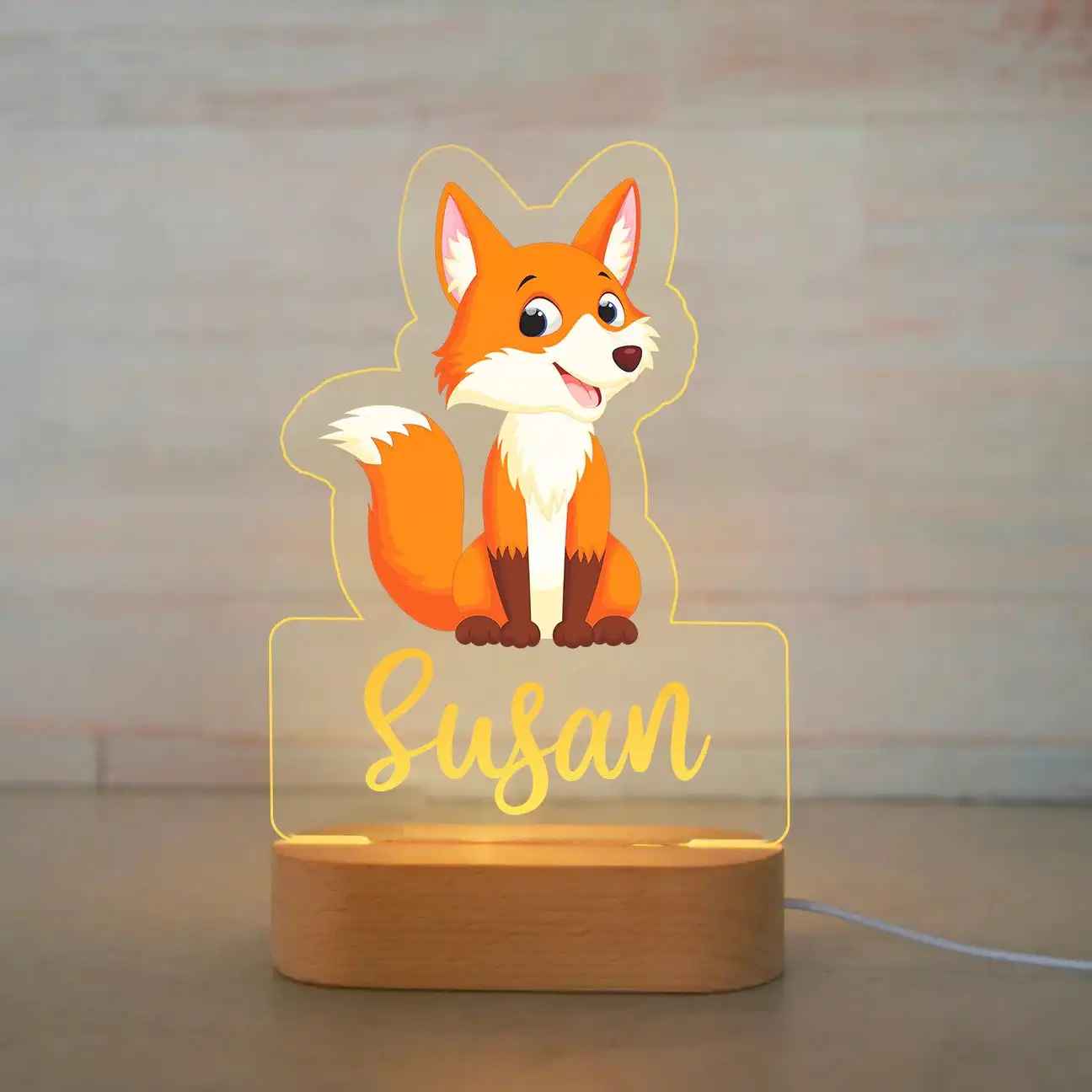 Personalized Children Animal Night Acrylic Lamp