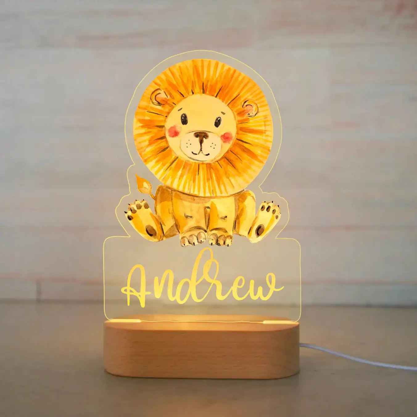 Personalized Children Animal Night Acrylic Lamp