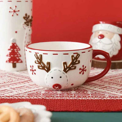 Christmas Elk Ceramic Cup