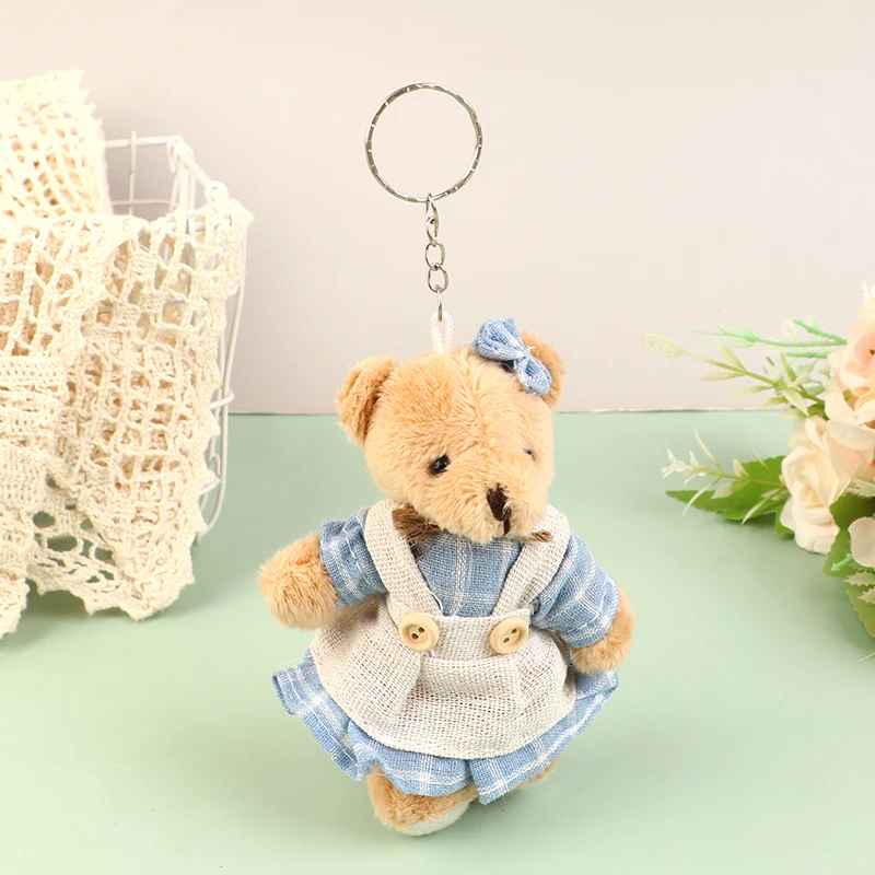 Cute Clothes Bear & Rabbit Plush Toy Keychain