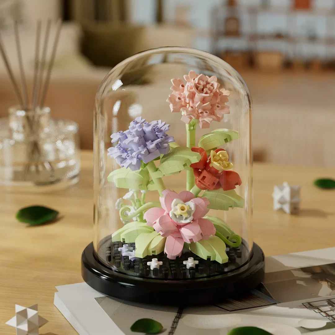 Eternal Flower Bouquet Building Blocks – Creative Home Decoration Toy for Kids Birthday Gift