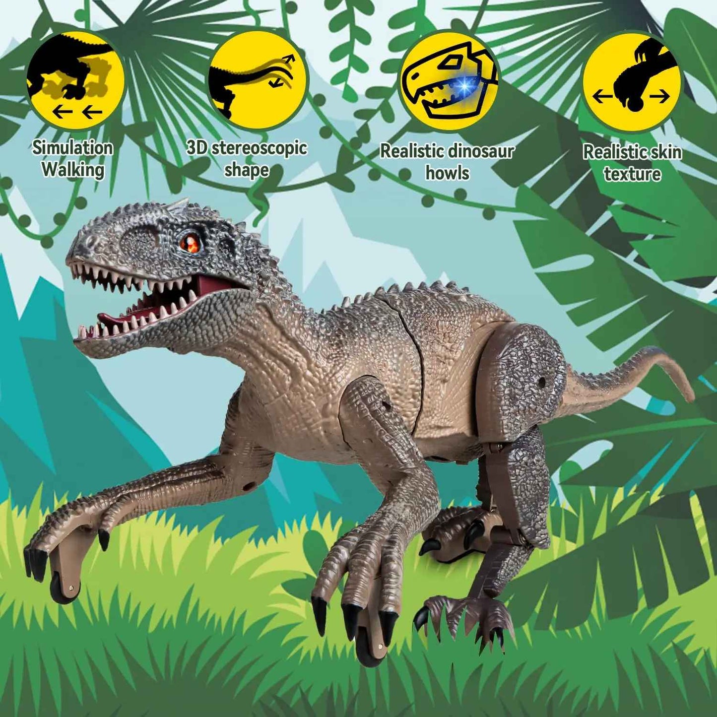 Remote Control 2.4GHz RC T-Rex Dinosaur Robot Toy