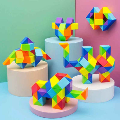 24 Colored Transformable Magic Cube Toys 3D Puzzle