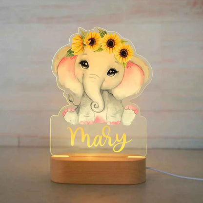 Personalized Children Animal Night Acrylic Lamp