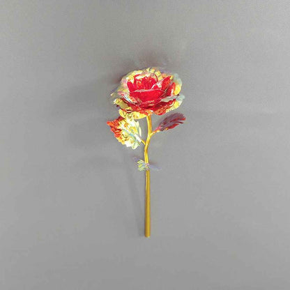 Artificial 24K Foil Plated Gold Rose