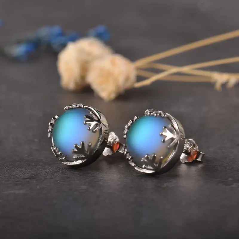 Retro Aurora Borealis Stud Earrings