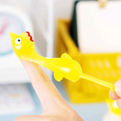 30Pcs Fun Soft Plastic Finger Catapult Chicken Game