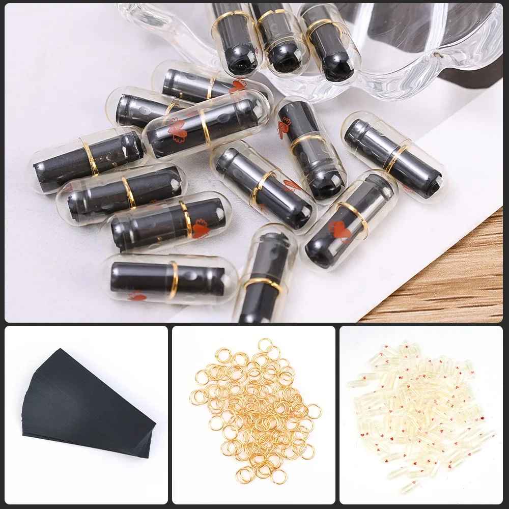 500/100Pcs Mini Message Capsule in Bottle – Love Message Wish Bottle for Party, Valentine’s Day Gift