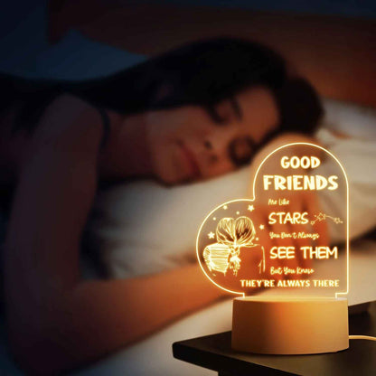 Best Friend Friendship LED Night Light