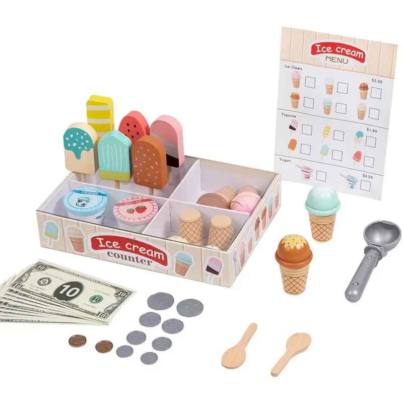 Wooden Ice Cream Pretend Toys