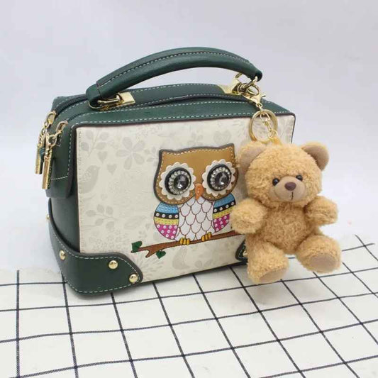 Cartoon Curly Teddy Bear Keychain