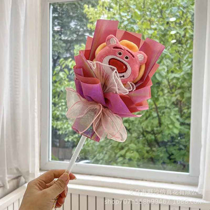 Cute Plush Doll Glowing Magic Wand Bouquet