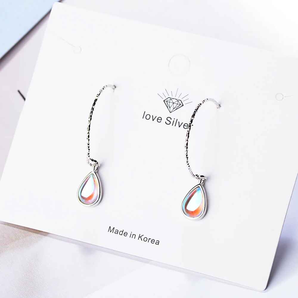 Moonstone Water Drop Dangling Earrings