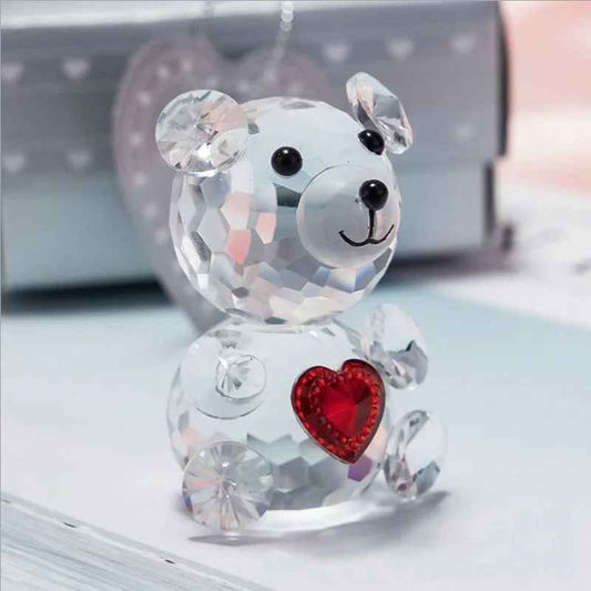 Crystal Bear Ornament with Delicate Gift Box