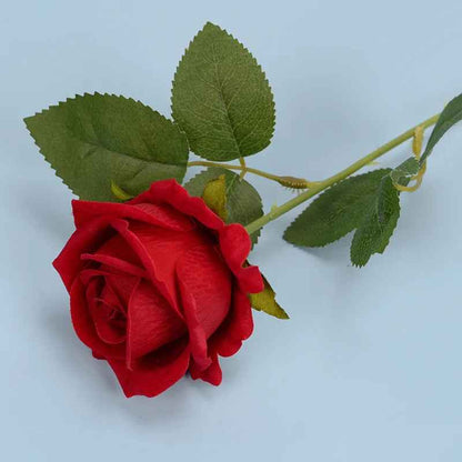 Eternal Artificial Silk Rose Flowers - Realistic Blossom Roses, Real Touch Long Stem Wedding Bouquets & Home Party Decor