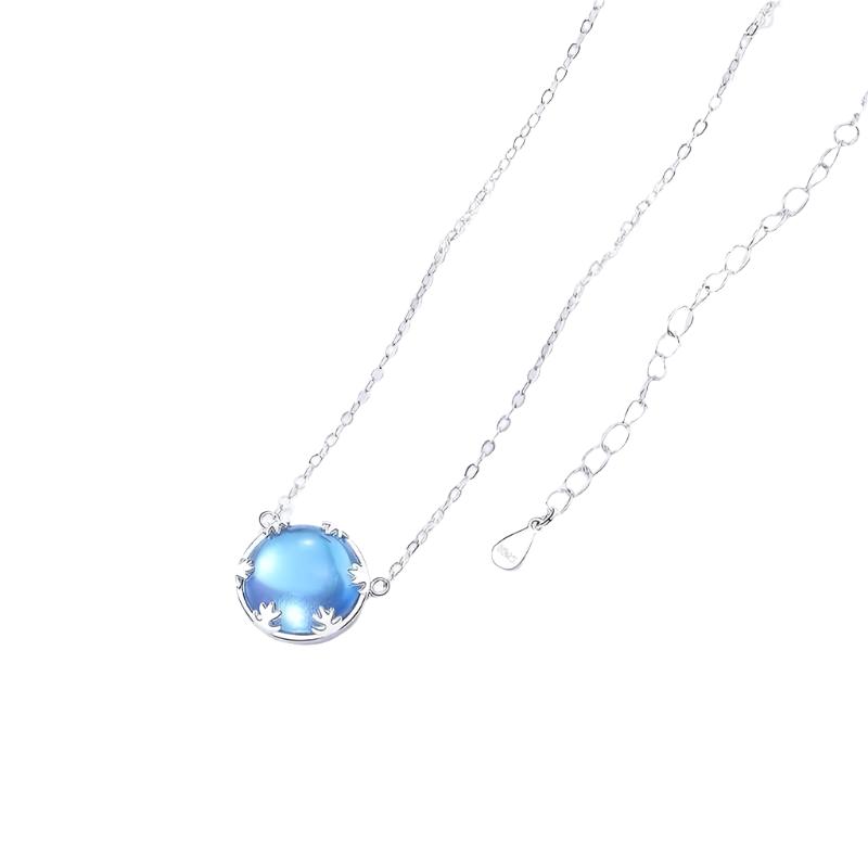 Aurora Gem Opal Pendant Necklace