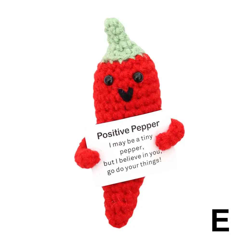 Cute Crochet Emotional Support Positive Vegetable Doll