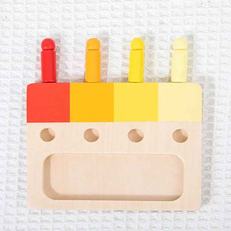 1 Set Wooden Montessori Color Insert Board Toy