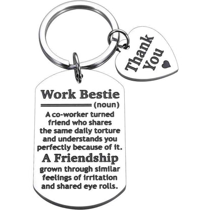 Thank You Work Bestie Keychain Gift