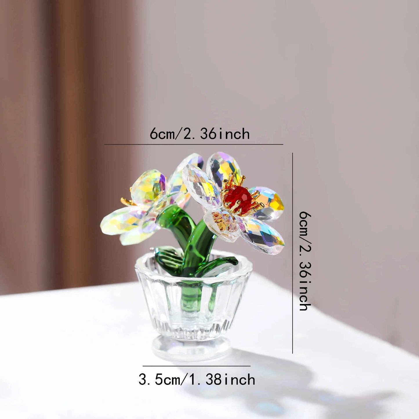 Cute Mini Crystal Flower Decoration