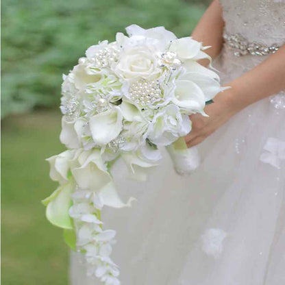 Wedding Bride Artificial Calla Lily Flower Bouquet