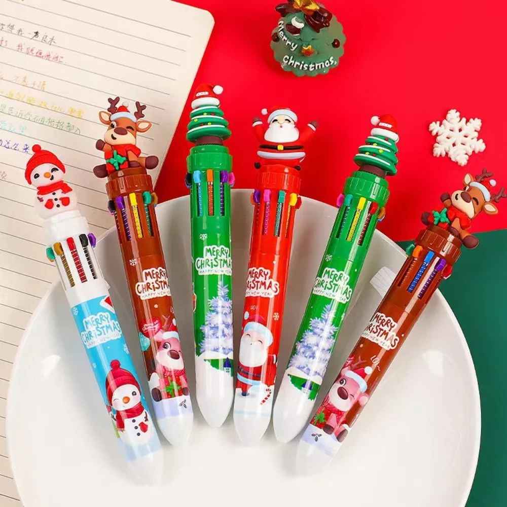 5/10/20 Pcs Christmas Cartoon Color Pens for Children