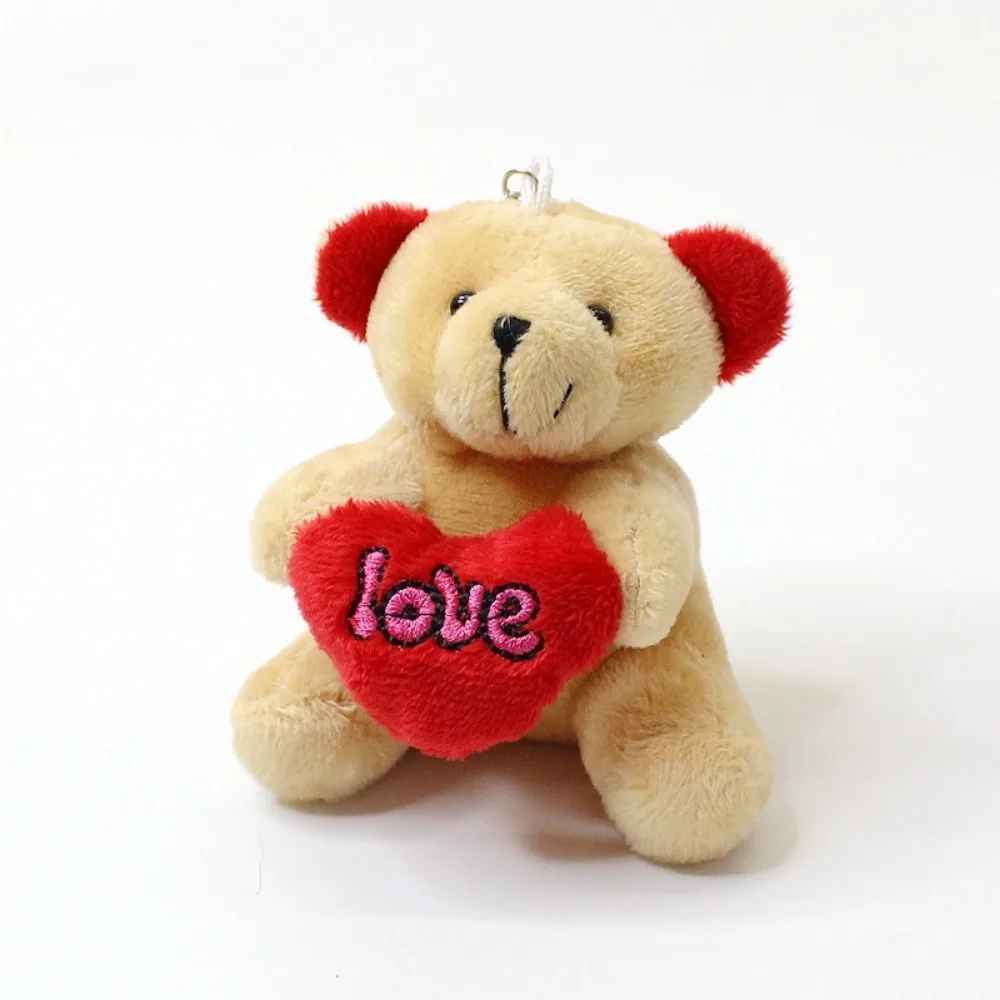 3pcs Love Teddy Bear Plush Toy Keychain