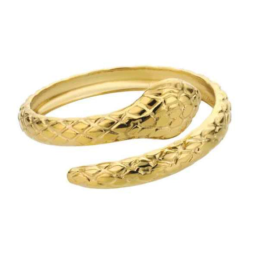 Snake Stainless Steel Open Adjustable Ring