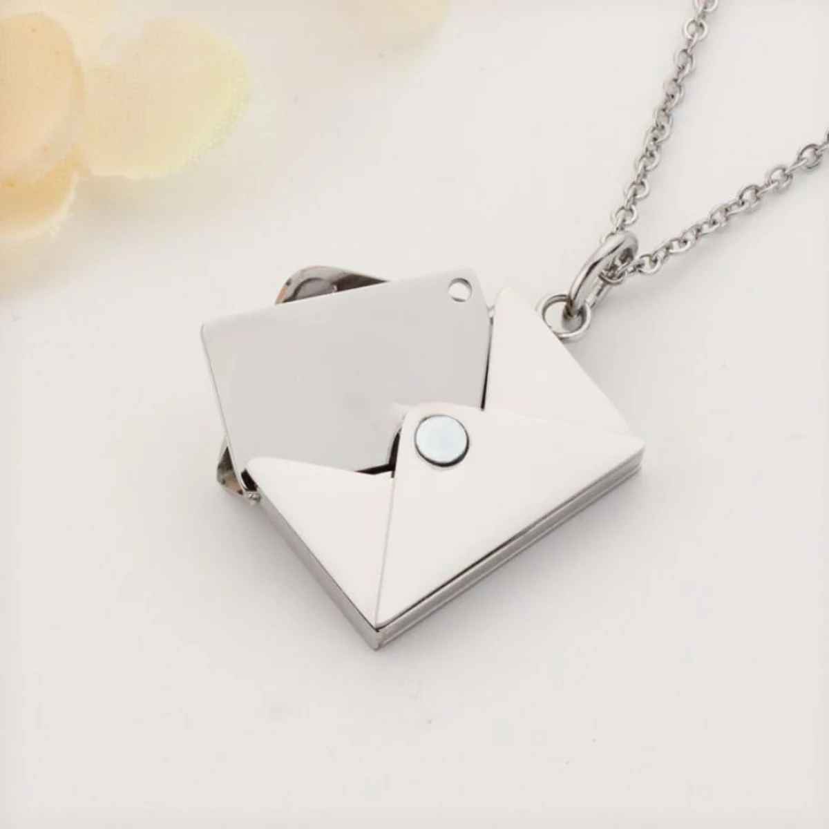 Elegant Envelope Stainless Steel Necklace