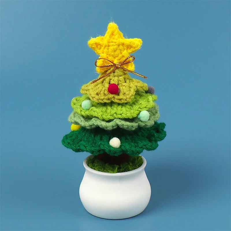 Crochet Flowers Hand-knitted Artificial Christmas Tree