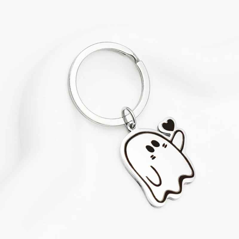 1pc Cute Cartoon Ghost Couple Keychain