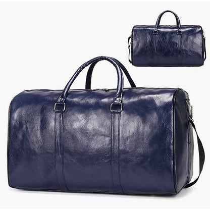 Large Leather Duffle Travel Bag