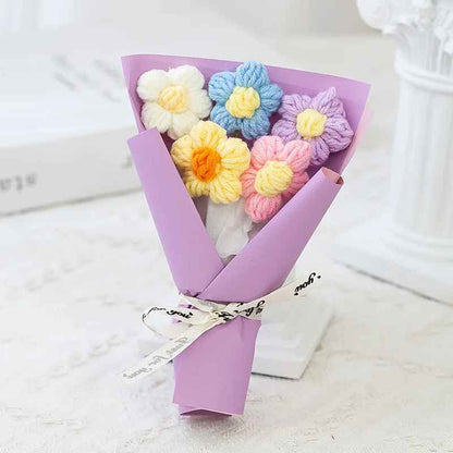 Creative Mini Knitted Flower Bouquet