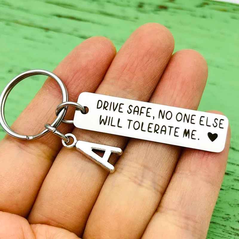 A-Z Initial Letter Drive Safe Keychain