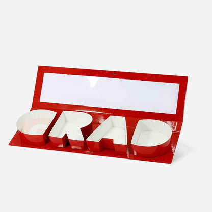 GRAD Letter Shaped Gift Box – Luxury Graduation Day Present Box