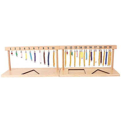 Montessori Numbers 1-20 Hanger & Color Beads Teaching Math Toy