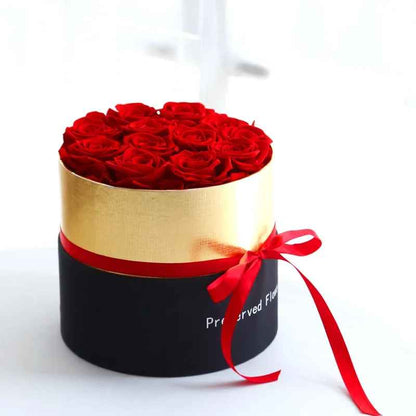 Eternal Artificial Rose Gift Box Bucket Bouquet