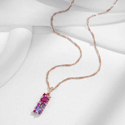 Mystical Purple Zircon Pendant Necklace