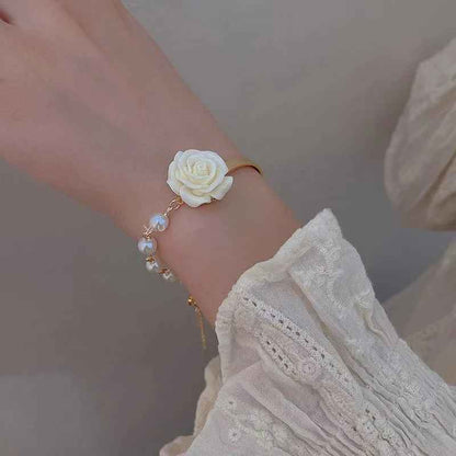 Romantic Adjustable Rose Link Chain Bracelet