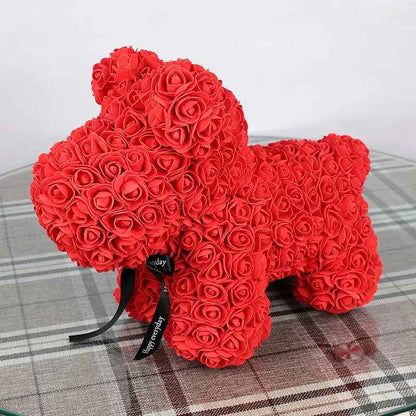 Eternal Teddy Rose Dog Artificial Flowers